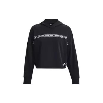 Under Armour Rival Letter Print Hooded Pullover Long Sleeve Hooded ... L