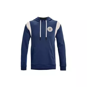 Under Armour Мужская толстовка с капюшоном Rival Logo Print Drawstring с длинным рукавом, синяя 1373829-404 M