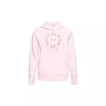 Under Armour Rival Metallic Fleece Hoodie Женские толстовки Ballet-Pink 1356323-658 S