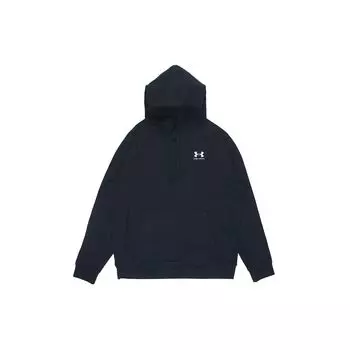 Under Armour Rival однотонный флисовый тренировочный свитшот с капюшоном, мужская толстовка, черный цвет 1366723-001 L