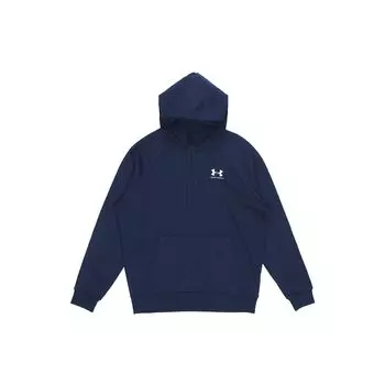 Under Armour Rival однотонный свитер с капюшоном, толстая тренировочная спортивная толстовка, мужская толстовка, синяя 1366723-408 XL