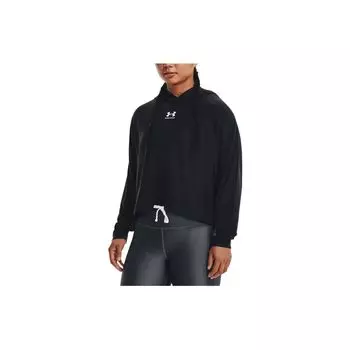 Under Armour Rival Solid Logo Loose Hoodie Long Sleeve Women Hoodies Black 1376992-001 XS