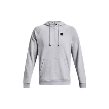 Under Armour Rival Solid Logo Patch Толстовка с капюшоном и карманом-кенгуру с длинными рукавами, мужские топы, серая 1373371-011 XL