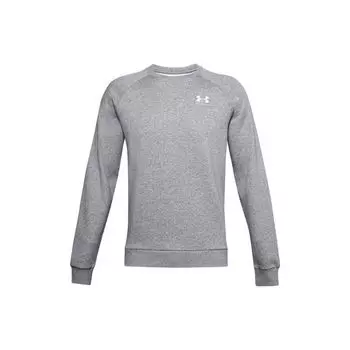 Under Armour Rival Solid Logo Print Cry Neck Sports Long Sleeve Hoody Men sweatshirt Gray 1359029-035 XXL