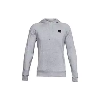 Under Armour Rival Solid Logo Print Hoodie Pullover Men Hoodies Light-Grey 1357092-011 XL