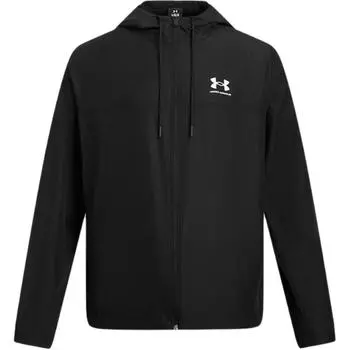 Under Armour Rival SS25 Fashion Comfortable Versatile Hooded Jacket Men Jacket Black 1390149-001 L