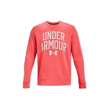Under Armour Rival Terry Logo Повседневный спортивный трикотажный свитшот с круглым вырезом Мужская толстовка Venom-Red 1361561-690 M