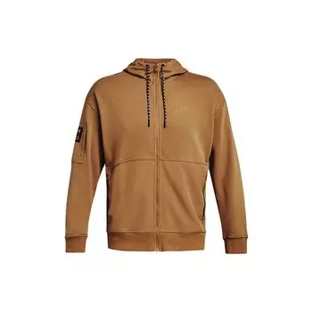 Under Armour Rival Terry Scribble Sports Casual Hoodie Jacket Men Jackets Antique-Brown 1366406-277 XL