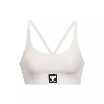Under Armour Rock Johnson Series Solid Crossback Training Medium Support Sports Bra Женское нижнее белье Белый 1380181-114 M