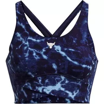 Under Armour Rock Print Short Tank Top Medium Intensity Women Tops Blue 1380858-410 M