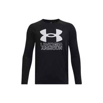 Under Armour Round Neck Printed Pullover Long Sleeve T-Shirt Kids Tops Black 1380470-001 M