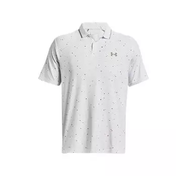 Under Armour Рубашка поло для гольфа Iso-Chill Polka Dot Side Split, мужская, белая 1377366-101 XXL