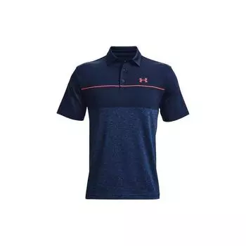 Under Armour Рубашка поло для гольфа с логотипом бренда Color Block, мужская рубашка поло, темно-синяя 1327037-473 S