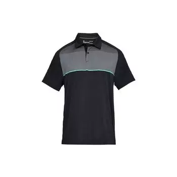 Under Armour Рубашка поло Threadborne Infinite Color Block Golf Casual с коротким рукавом, мужские рубашки поло, черная 1306114-001 M