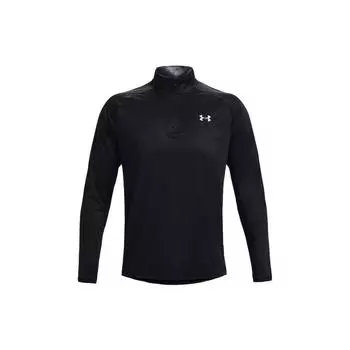 Under Armour Рубашка свободного кроя с длинным рукавом и принтом логотипа, мужская, черная 1375435-001 XXL