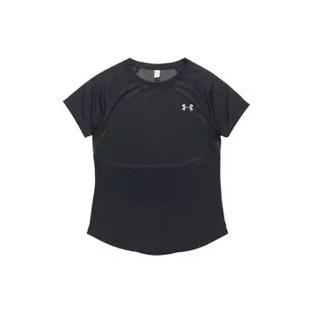 Under Armour Футболка для бега с круглым вырезом и коротким рукавом, женская, черная 1326462-001 S