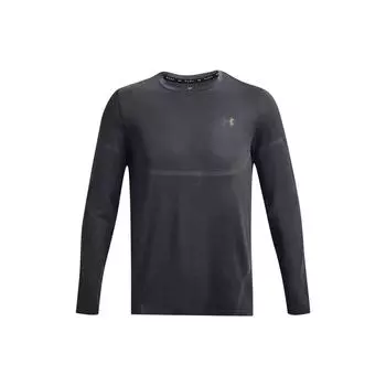 Under Armour Футболка с длинным рукавом и принтом логотипа Rush Vintage, мужские топы персиково-серого цвета 1379282-012 S