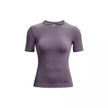 Under Armour Rush Seamless Solid Training Short Sleeve T-Shirt Women Tops Purple 1373929-550 M