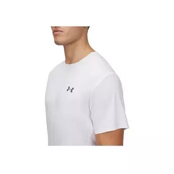 Under Armour Rush Vent Дышащая Повседневная Спортивная Футболка с Коротким Рукавом Мужские Топы Белый 1383668-100 XL
