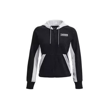 Under Armour С капюшоном и принтом логотипа, однотонная женская верхняя одежда, цвет черный 1369852-001 S