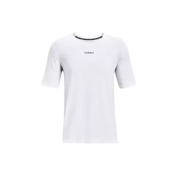 Under Armour Серия Curry, однотонная повседневная дышащая спортивная футболка с короткими рукавами, мужские топы, белые 1370255-100 XXL