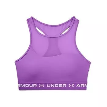 Under Armour Сетчатая панель средней поддержки тренировочный спортивный бюстгальтер женское нижнее белье фиолетовый 1360307-568 XS