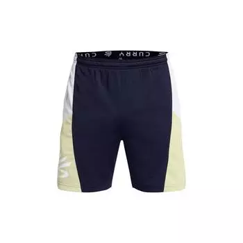 Under Armour Шорты Curry Splash с буквенным принтом, эластичные, прямые, повседневные, мужские шорты, темно-синие 1380327-410 XL