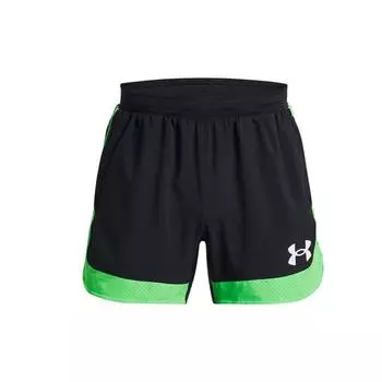 Under Armour Шорты для баскетбола Baseline Color Block с логотипом и эластичным поясом, длина 5 дюймов, мужские шорты, черные 1380302-002 S