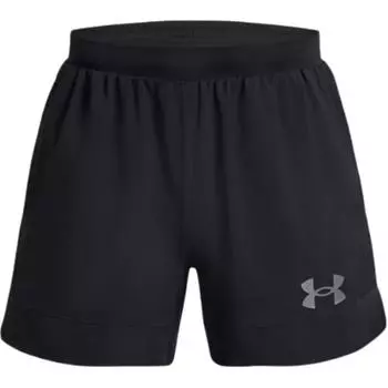 Under Armour Шорты для баскетбола Baseline Logo Print Loose Fit 5 дюймов, мужские шорты, черные 1380302-001 S