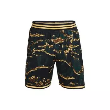 Under Armour Шорты для баскетбола с сетчатым принтом Curry All Over, повседневные, мужские, черные 1380329-001 L