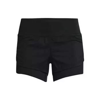 Under Armour Шорты для бега Rush 2-в-1 женские, черные 1361576-001 XS