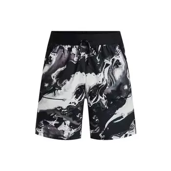 Under Armour Шорты для бега с принтом тай-дай и шнуровкой, мужские, черные 1374227-001 S