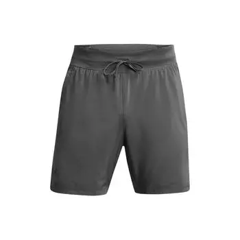 Under Armour Шорты мужские повседневные быстросохнущие с завязками на шнурке средней посадки с логотипом, темно-серые 1376831-025 XL