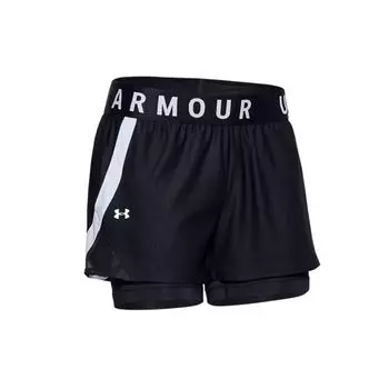 Under Armour Шорты Play Up Retro Two-In-One женские шорты черные 1351981-001 S