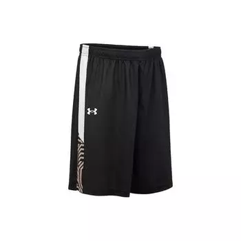 Шорты мужские Under Armour с принтом логотипа, средней посадки, однотонные, влагоотводящие, дышащие, для бега, фитнеса, тренировок, черные 23500201-100 M