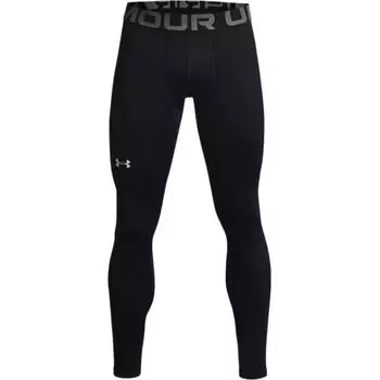 Under Armour Штаны для фитнеса с логотипом и жаккардом, эластичные, облегающие, мужские, черные 1368023-001 S