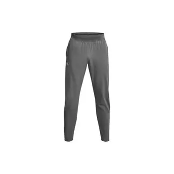 Under Armour Штаны мужские спортивные облегающие с принтом логотипа Storm Run, прямые, темно-серые 1365622-025 L