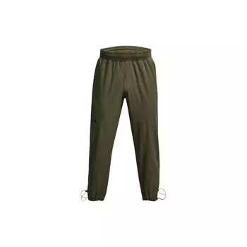 Under Armour Unstoppable Logo Однотонные тренировочные трикотажные брюки длиной девять точек Мужские брюки Зеленый 1370986-390 L