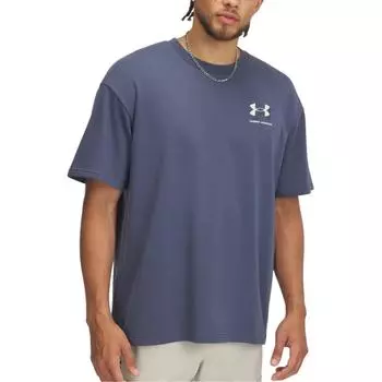 Under Armour Simple Loose Fit Short Sleeve T-Shirt Men Tops Storm-Gray 1387285-045 S