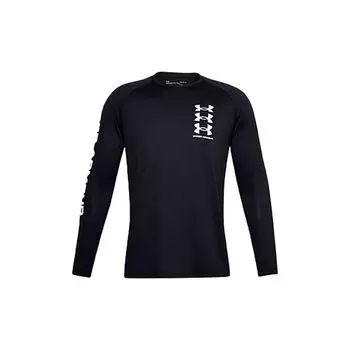 Under Armour Slim Fit Дышащая тренировочная рубашка с длинными рукавами Мужские топы Черные 1357239-001 L