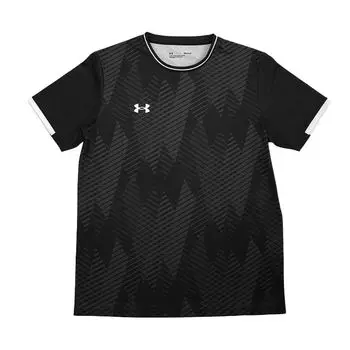 Under Armour Soccer Apparel Series Logo Sports Breathable Short Sleeve Jersey Unisex tops Black 25500522-001 5XL