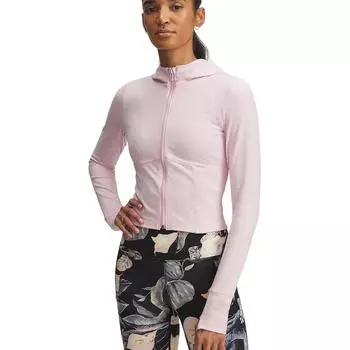 Under Armour Soft Feel Sports Training Hooded Long Sleeve Jacket Women jackets Pink 1386618-647 S