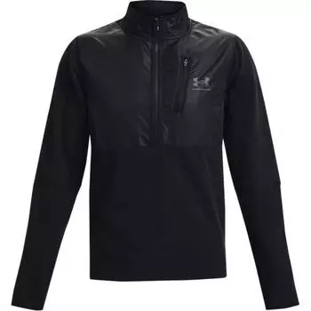 Under Armour Solid Color 1/2 Zip Sports Casual Hoodie Men Hoodies Black 1366196-001 XXL