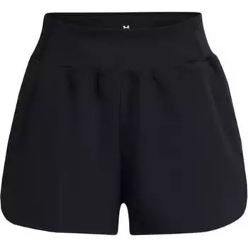 Under Armour Однотонные эластичные прямые повседневные шорты с логотипом бренда, женские шорты, черные 1383556-001 XS