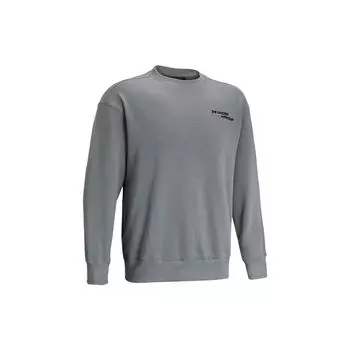 Under Armour Solid Color Brand Logo Print Pullover Crew Neck Long Sleeve Sweatshirt Men sweatshirt Gray 1376612-035 XL