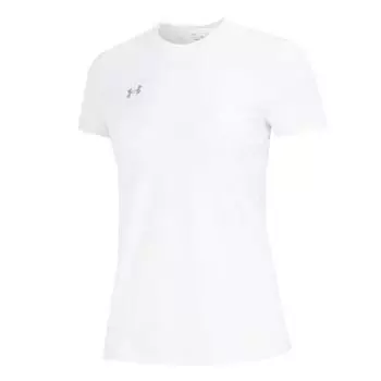 Under Armour Solid Color Breathable Fitness Training Pullover Printed Tight T-Shirt Women tops White 23500509-100 S