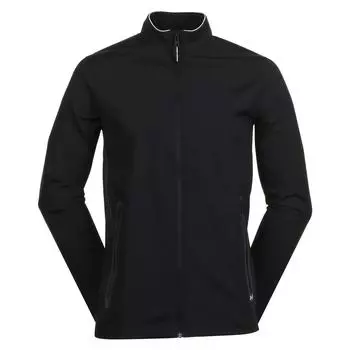 Under Armour Solid Color Casual Golf Водонепроницаемая куртка с длинным рукавом Мужские куртки Черный 1383150-001 S