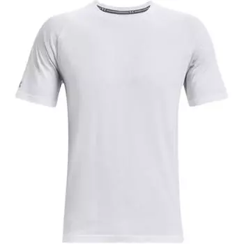 Under Armour Solid Color Crew Neck Short Sleeve T-Shirt Men tops White 1360695-100 XL
