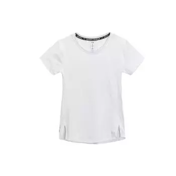 Under Armour Однотонная футболка с круглым вырезом и коротким рукавом, женские топы, белая 1369764-100 L