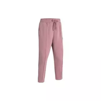 Under Armour Однотонные прямые повседневные спортивные брюки с завязками на шнурке, женские, розовые 1379066-697 XL